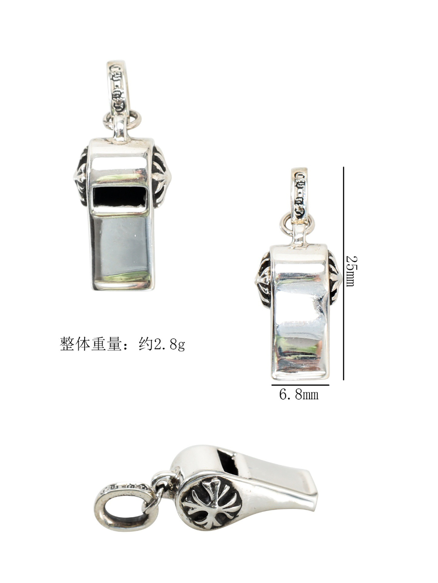 Chrome Hearts Mini Cross Whistle Pendant 크롬하츠 미니 크로스 휘슬 펜던트 7