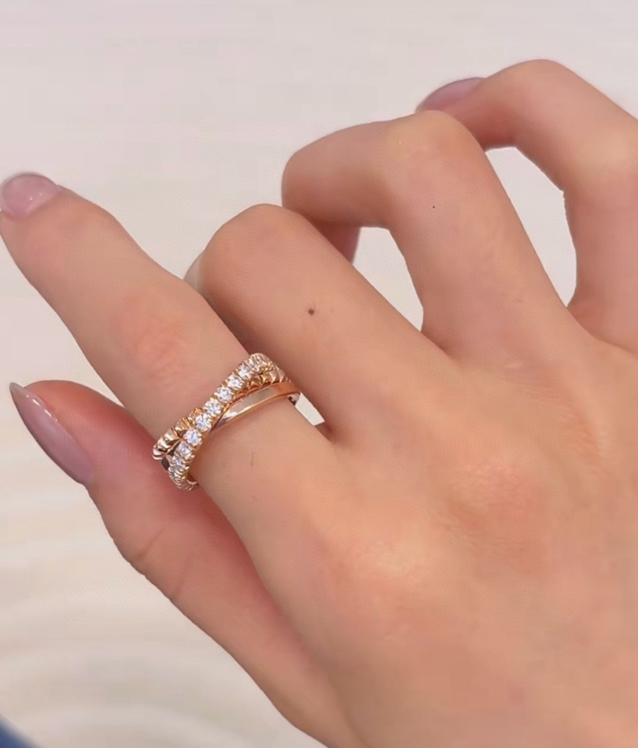 Cartier 까르띠에 LOVE 트리플 링 다이아몬드 버전 6