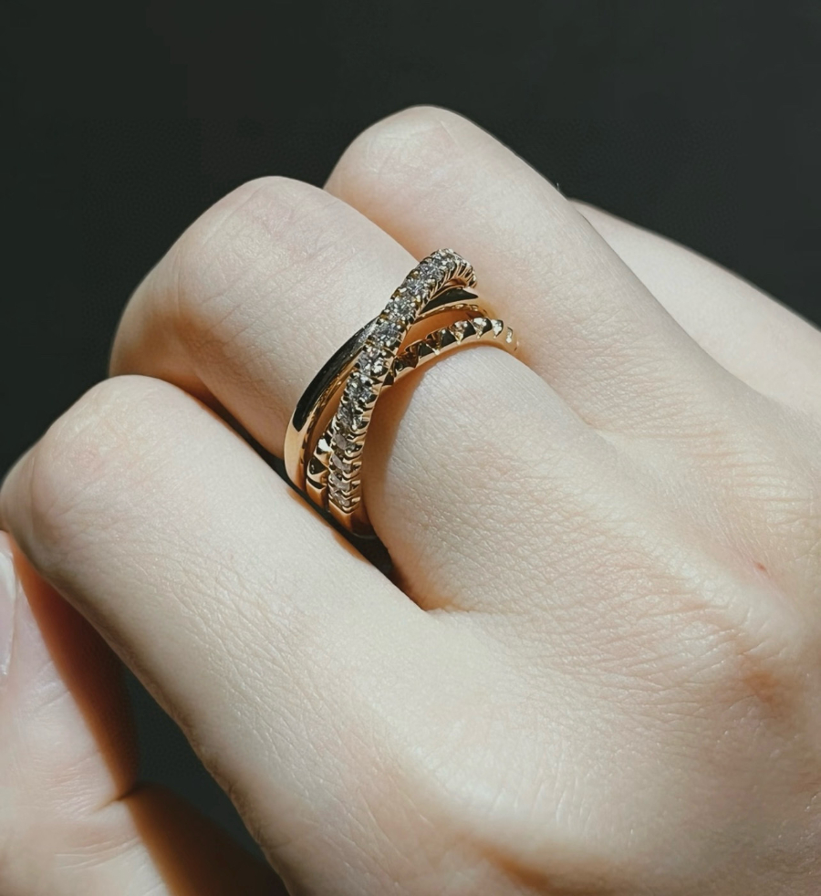 Cartier 까르띠에 LOVE 트리플 링 다이아몬드 버전 7