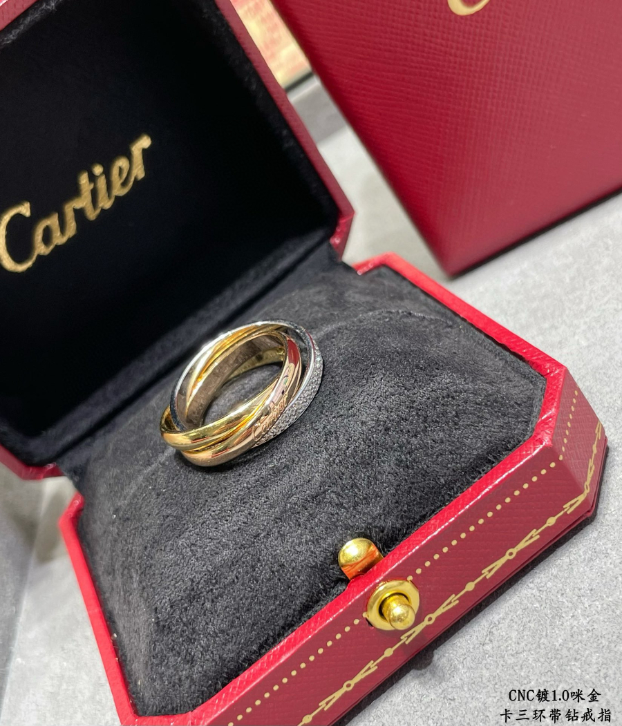 Cartier 까르띠에 LOVE 트리플 링 다이아몬드 클래식 버전 6