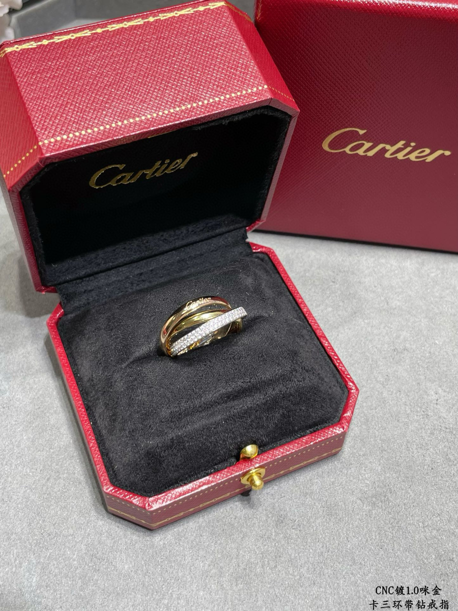 Cartier 까르띠에 LOVE 트리플 링 다이아몬드 클래식 버전 8