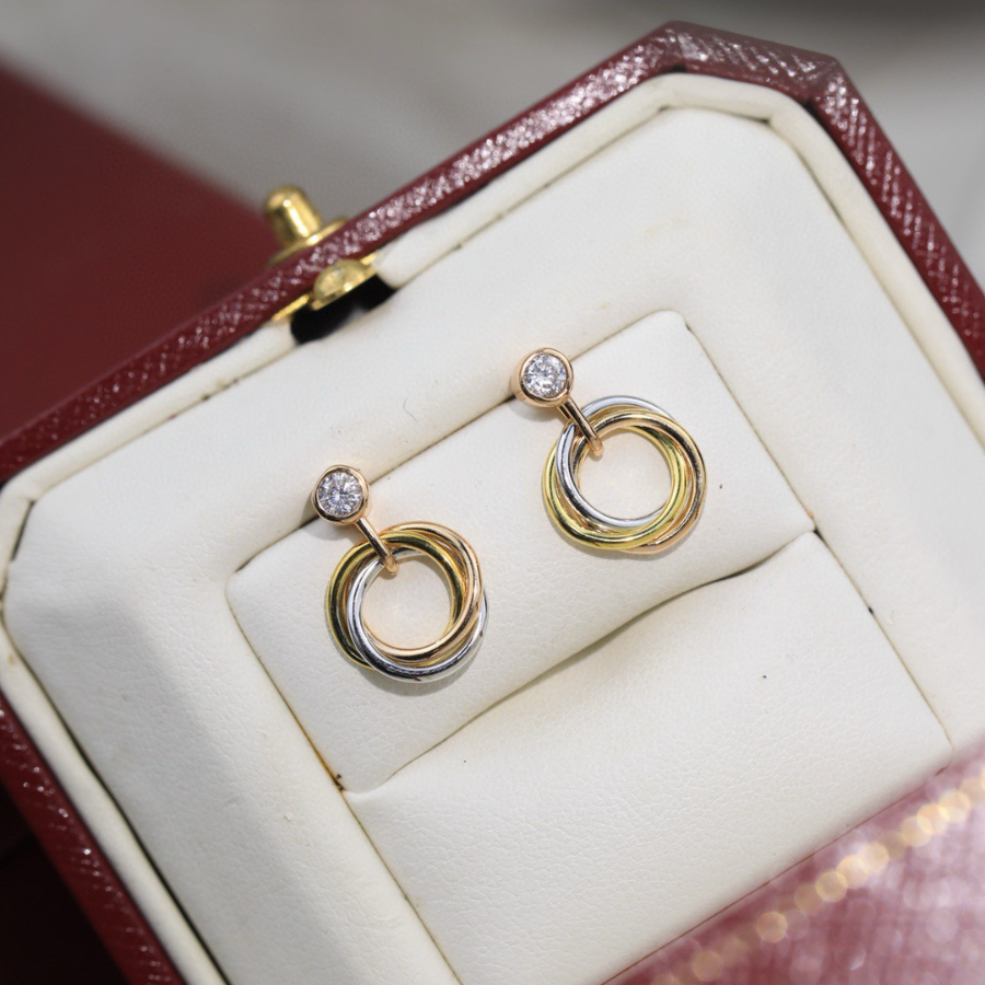 Cartier 까르띠에 트리니티 서클 이어링 (싱글 다이아 포인트) 5