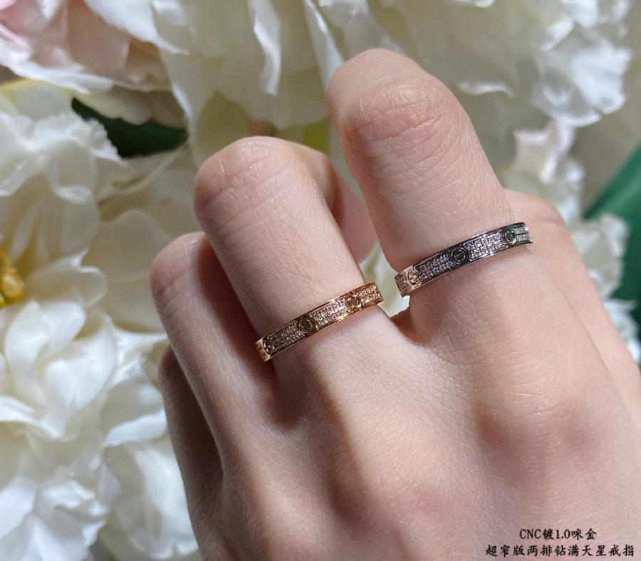 Cartier 까르띠에 LOVE 파베 다이아몬드 링 1