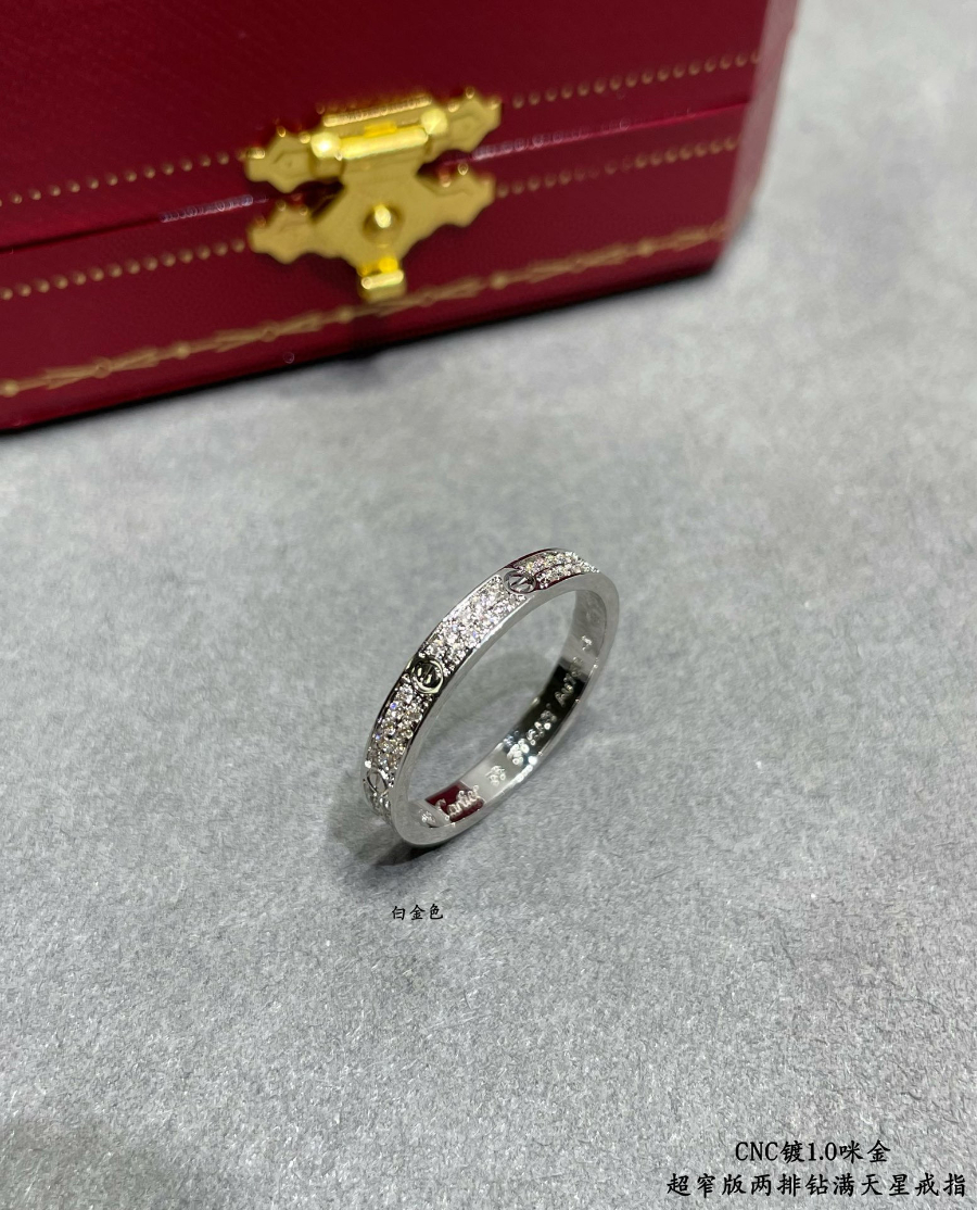 Cartier 까르띠에 LOVE 파베 다이아몬드 링 3