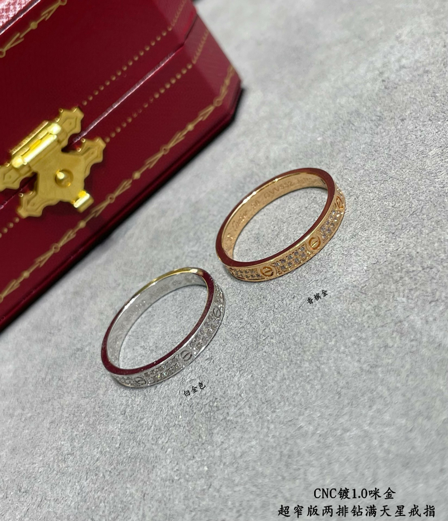 Cartier 까르띠에 LOVE 파베 다이아몬드 링 5