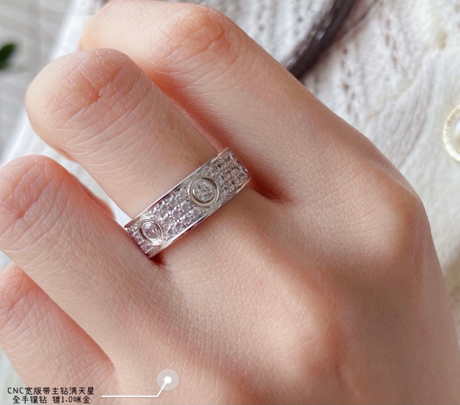 Cartier 까르띠에 LOVE 파베 다이아몬드 링 (풀 파베) 2