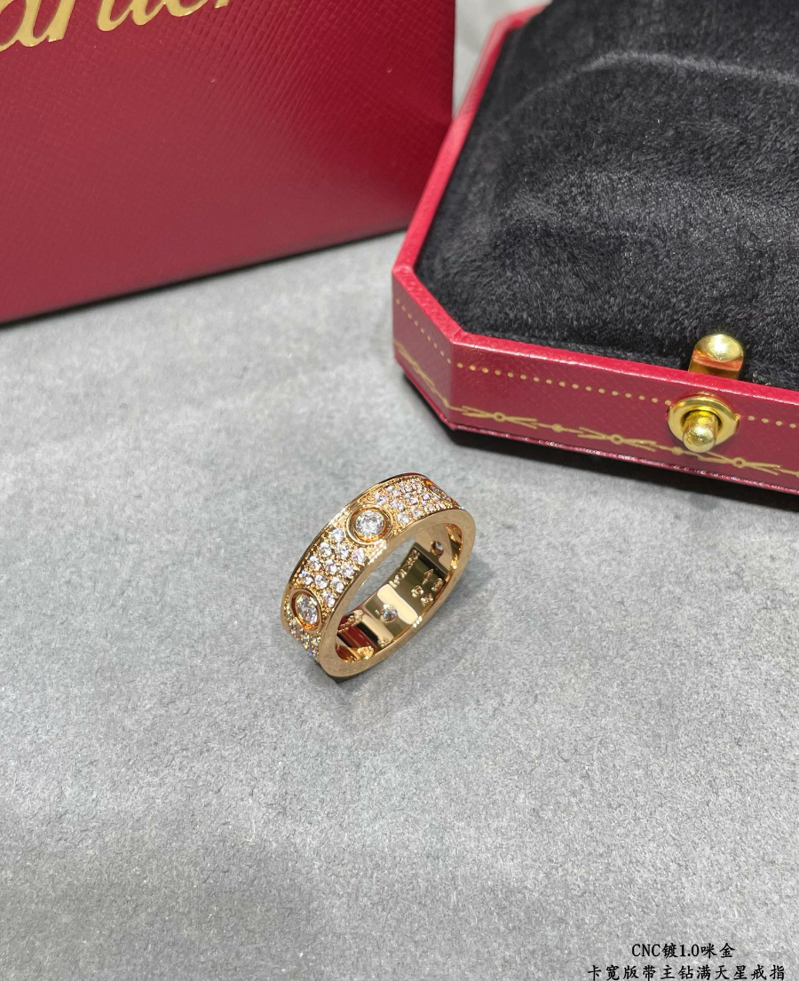 Cartier 까르띠에 LOVE 파베 다이아몬드 링 (풀 파베) 5