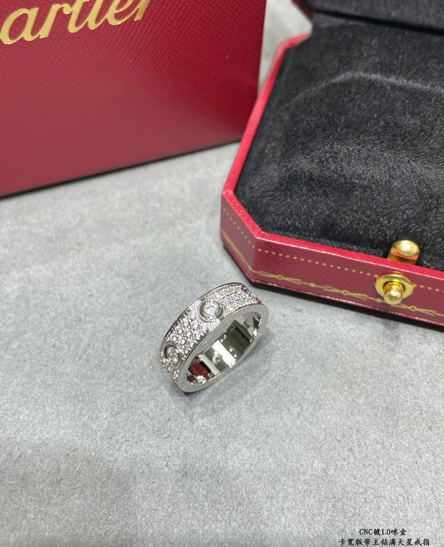 Cartier 까르띠에 LOVE 파베 다이아몬드 링 (풀 파베) 6