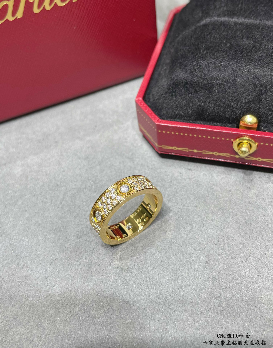 Cartier 까르띠에 LOVE 파베 다이아몬드 링 (풀 파베) 7