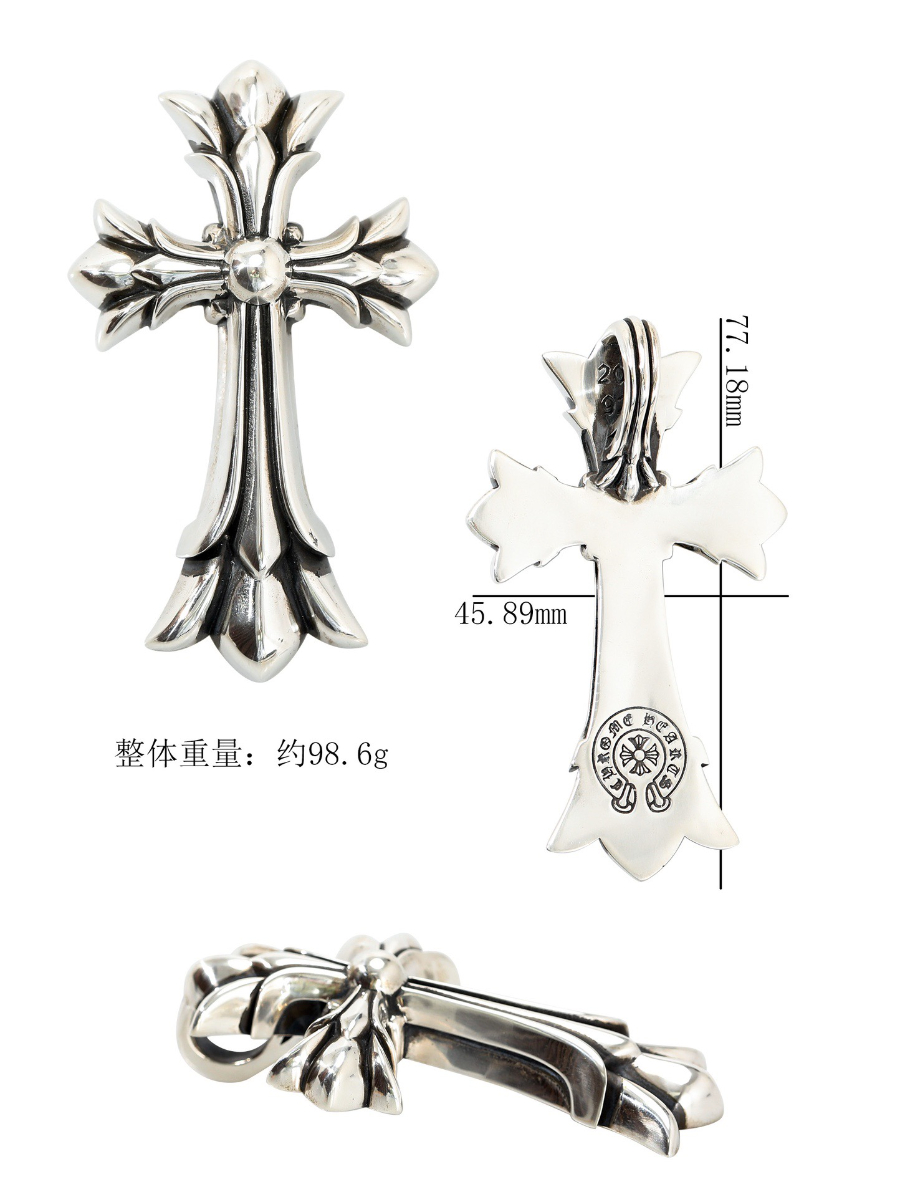 Chrome Hearts Large Heavy Cross Pendant 크롬하츠 라지 헤비 크로스 펜던트 8