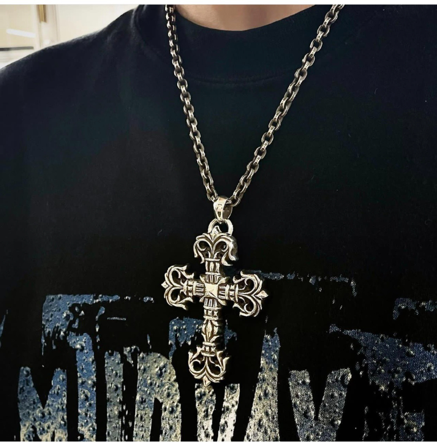 Chrome Hearts Large Floral Cross Pendant 크롬하츠 라지 플로럴 크로스 펜던트 5