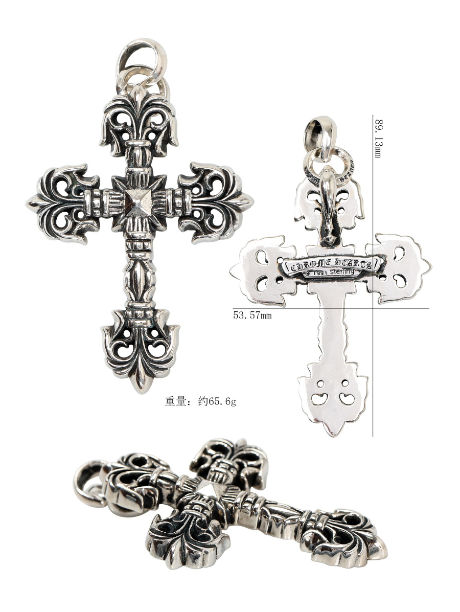 Chrome Hearts Large Floral Cross Pendant 크롬하츠 라지 플로럴 크로스 펜던트 8