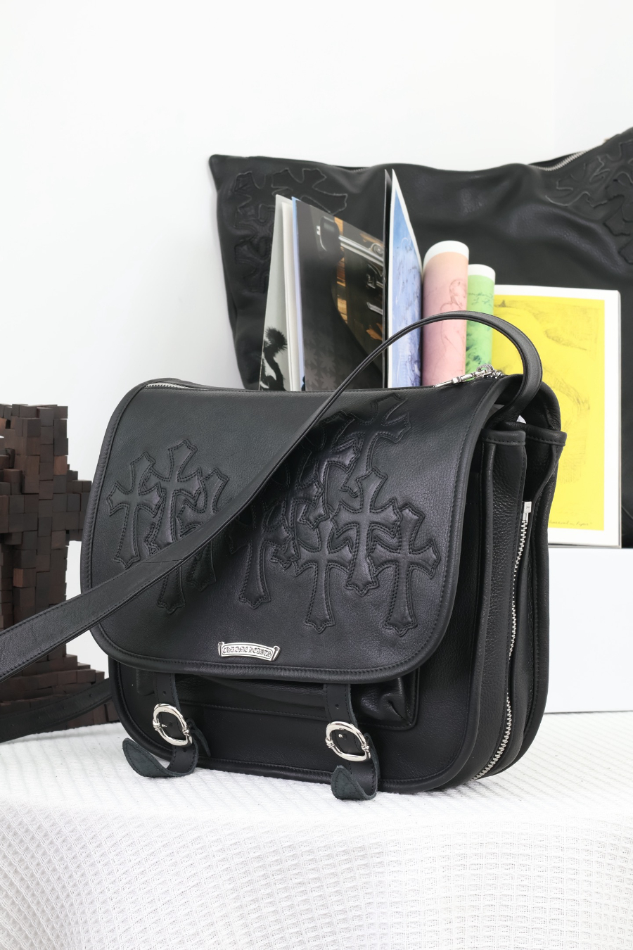 Chrome Hearts Vintage Cross Rack Shoulder Bag 크롬하츠 빈티지 십자가 랙 플랩 숄더백 8