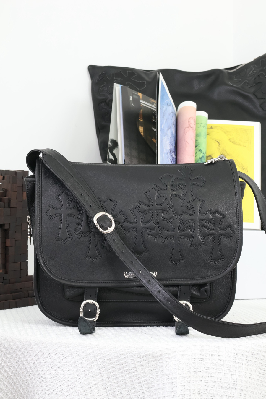 Chrome Hearts Vintage Cross Rack Shoulder Bag 크롬하츠 빈티지 십자가 랙 플랩 숄더백 15