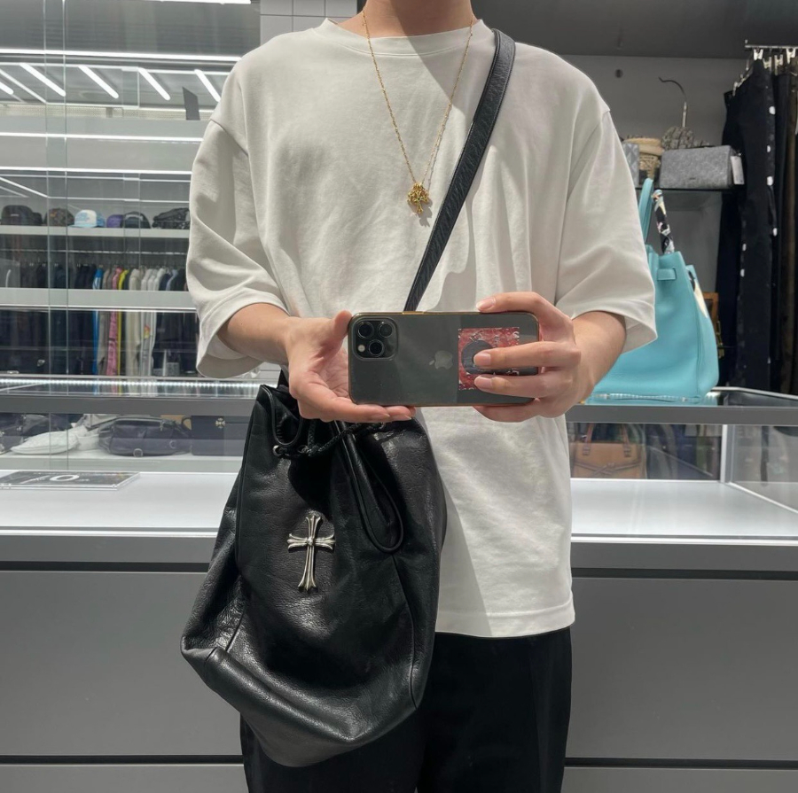 Chrome Hearts Cross Drawstring Bucket Bag 크롬하츠 크로스 드로스트링 버킷 백 1