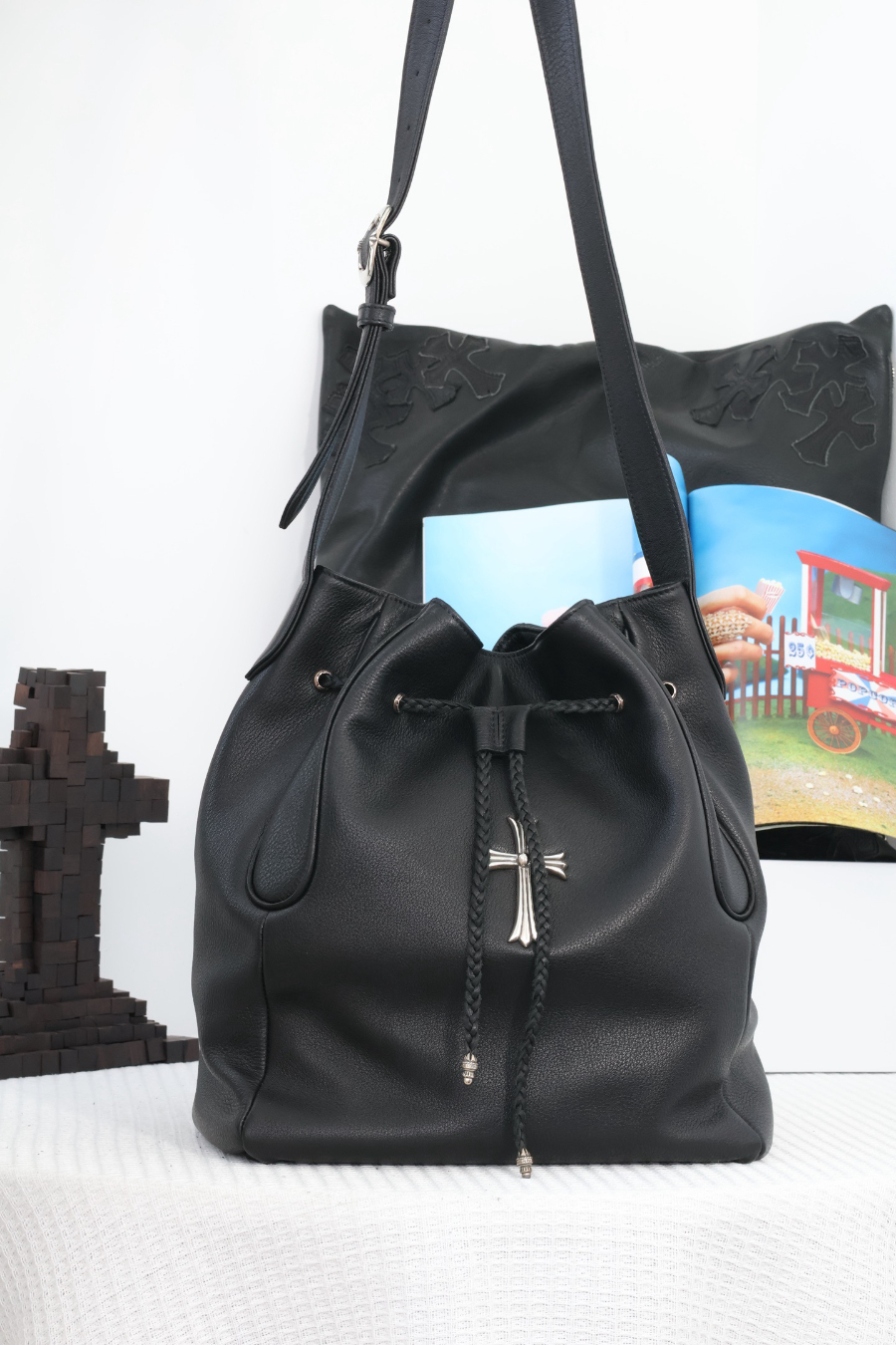 Chrome Hearts Cross Drawstring Bucket Bag 크롬하츠 크로스 드로스트링 버킷 백 11