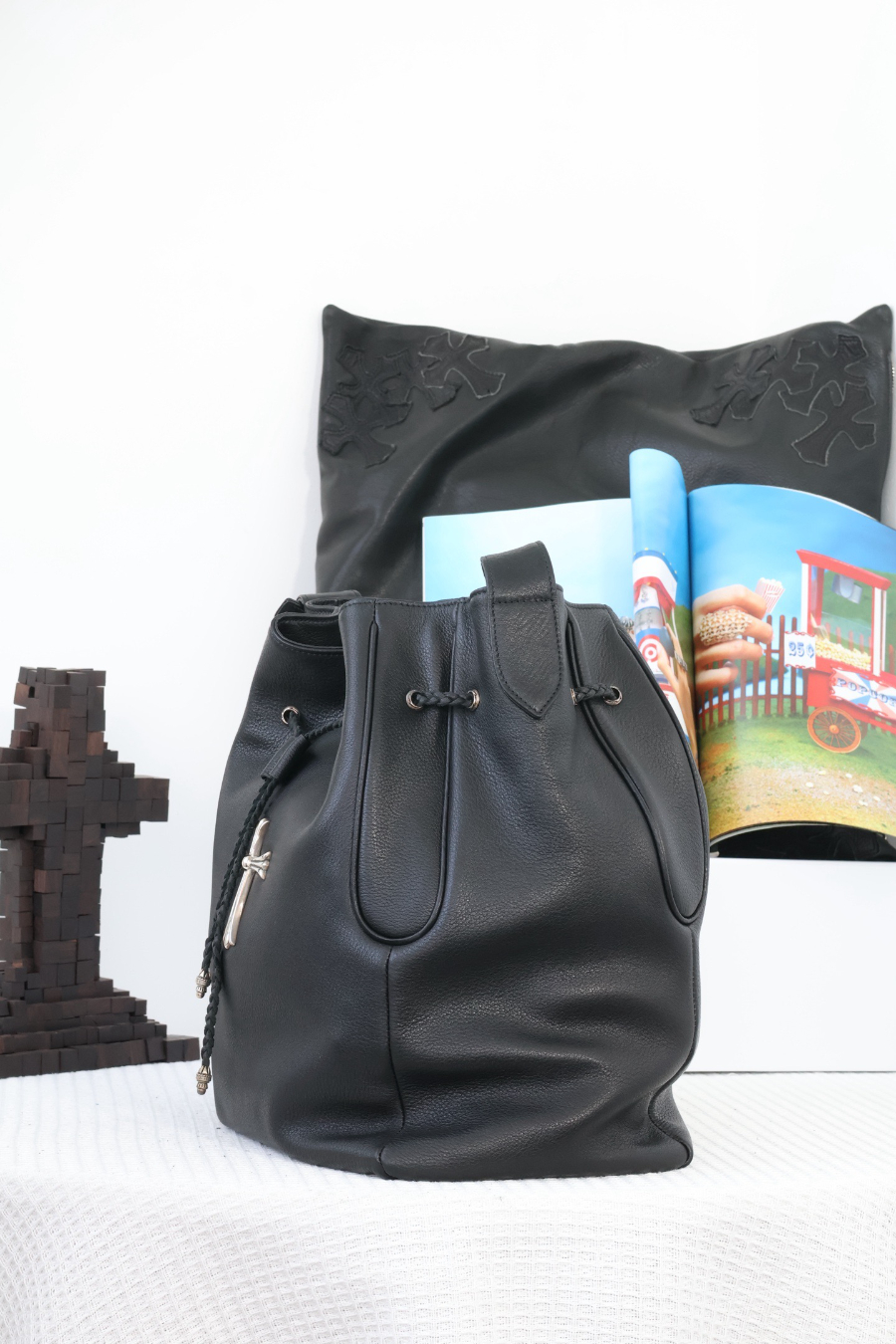 Chrome Hearts Cross Drawstring Bucket Bag 크롬하츠 크로스 드로스트링 버킷 백 13