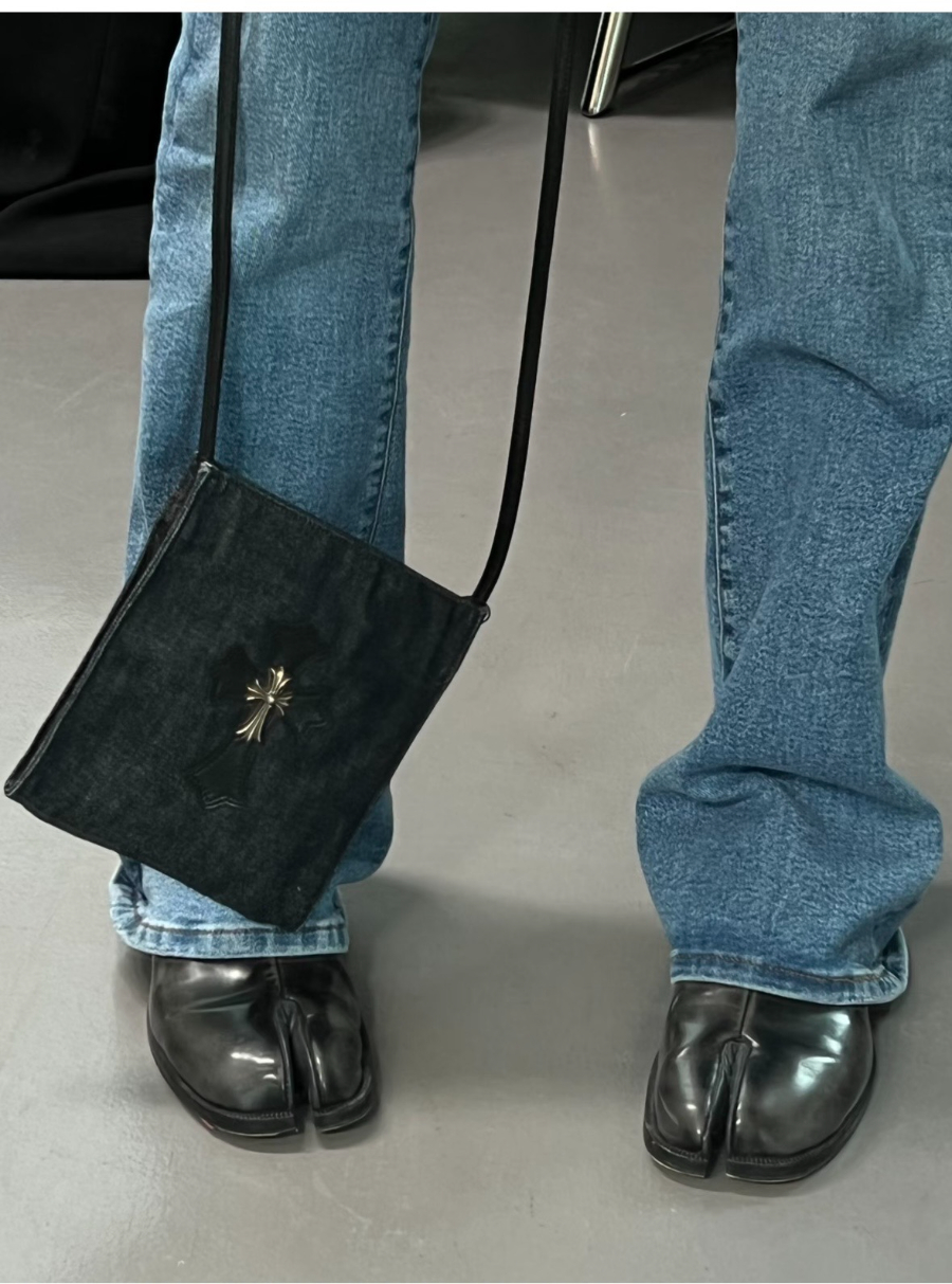 Chrome Hearts Square Pocket Denim Cross Patch Bag 크롬하츠 스퀘어 포켓 데님 십자 패치 크로스 백 10