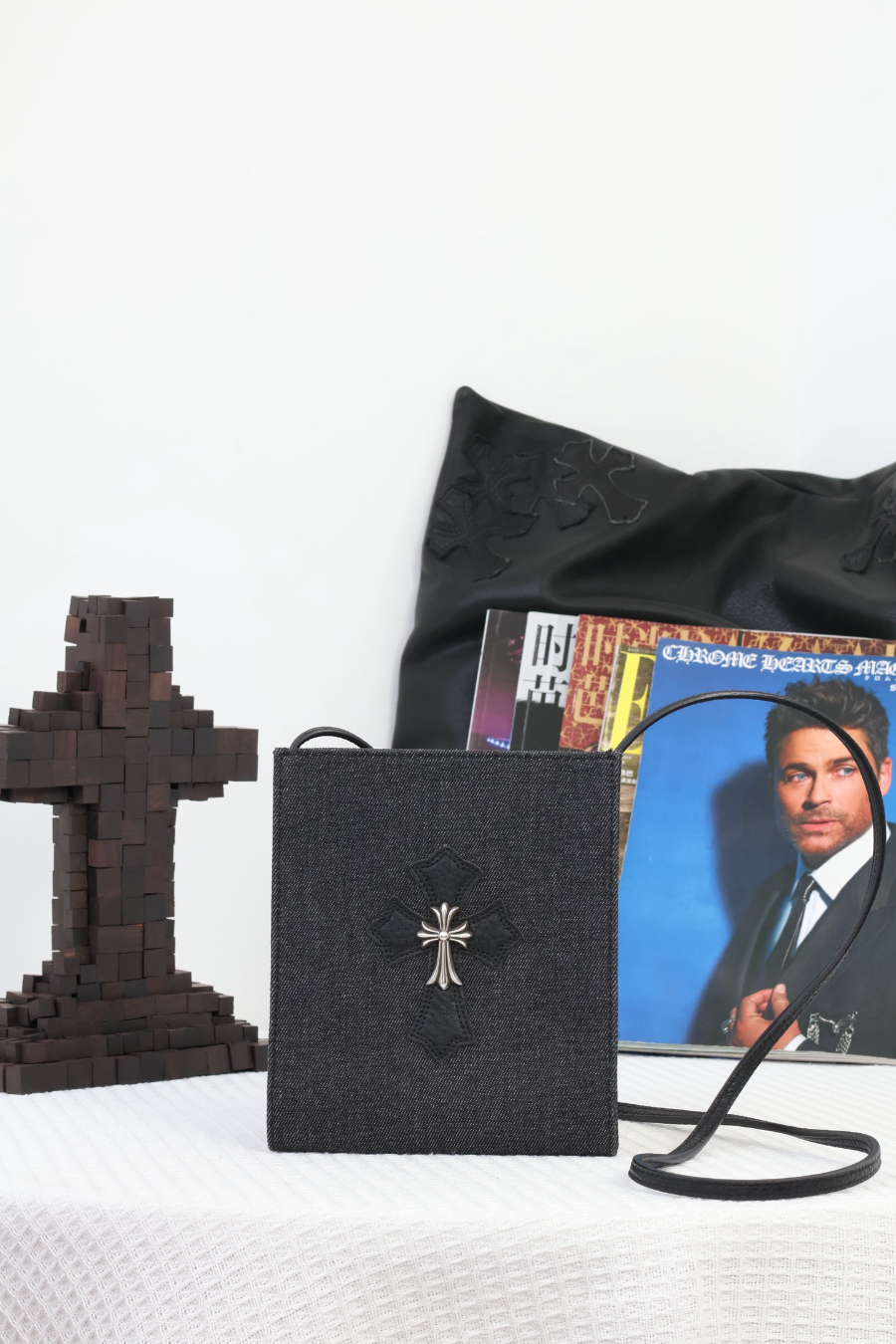 Chrome Hearts Square Pocket Denim Cross Patch Bag 크롬하츠 스퀘어 포켓 데님 십자 패치 크로스 백 12