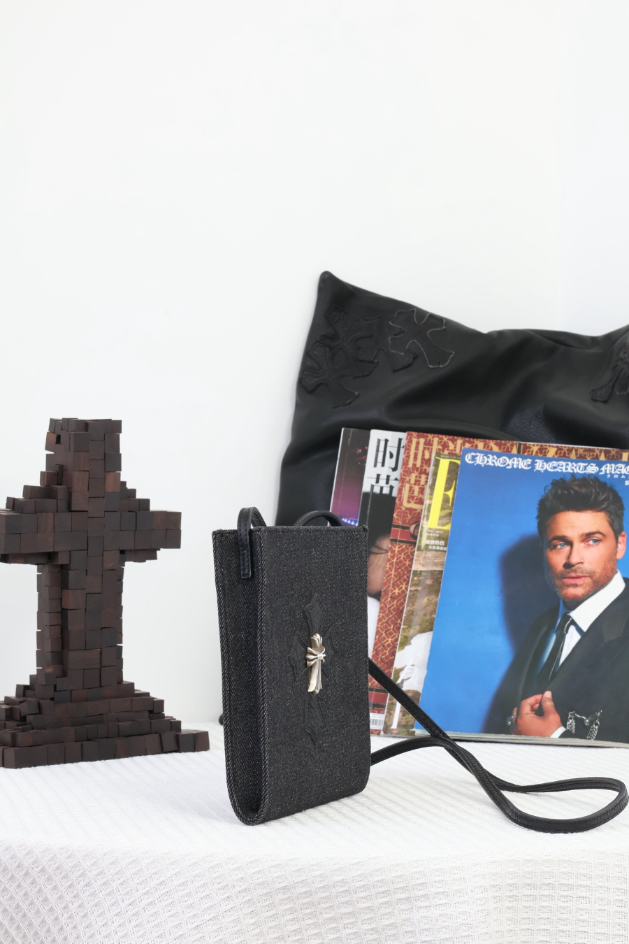 Chrome Hearts Square Pocket Denim Cross Patch Bag 크롬하츠 스퀘어 포켓 데님 십자 패치 크로스 백 14