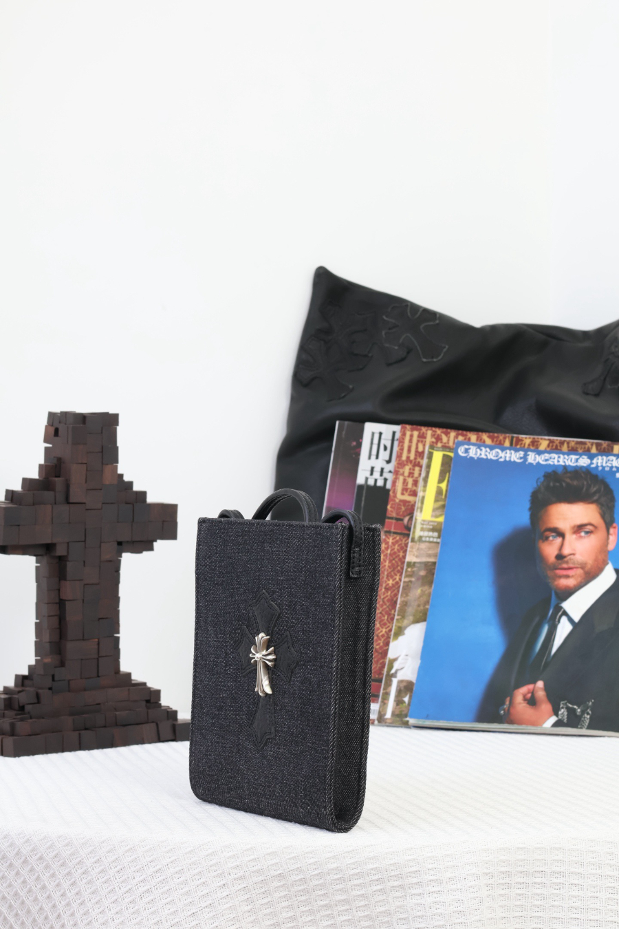 Chrome Hearts Square Pocket Denim Cross Patch Bag 크롬하츠 스퀘어 포켓 데님 십자 패치 크로스 백 15