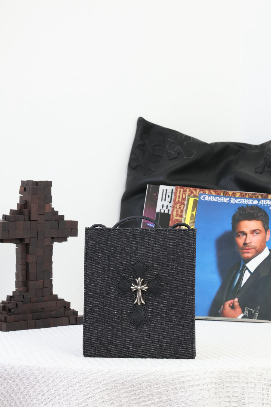 Chrome Hearts Square Pocket Denim Cross Patch Bag 크롬하츠 스퀘어 포켓 데님 십자 패치 크로스 백 19