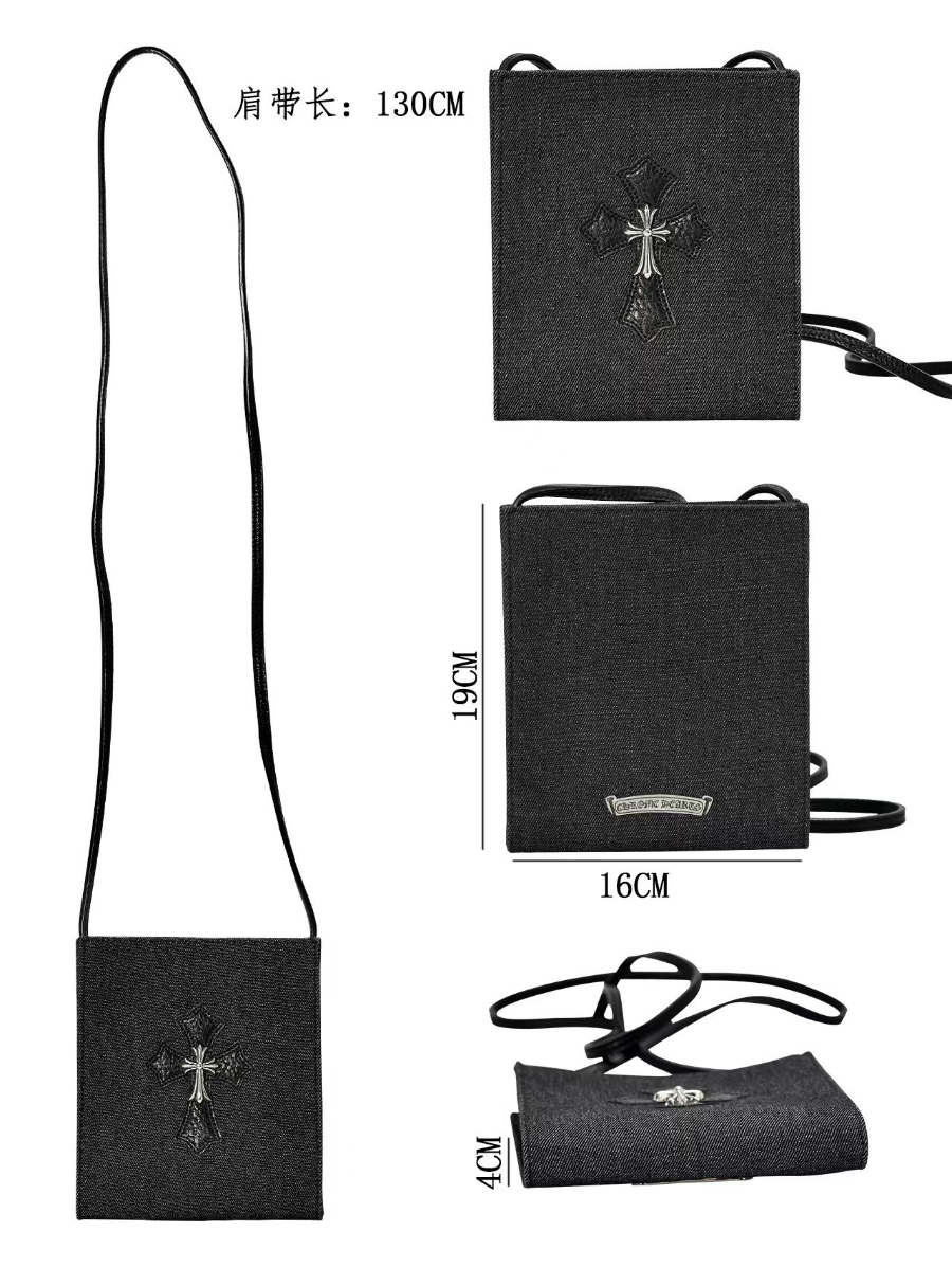 Chrome Hearts Square Pocket Denim Cross Patch Bag 크롬하츠 스퀘어 포켓 데님 십자 패치 크로스 백 29