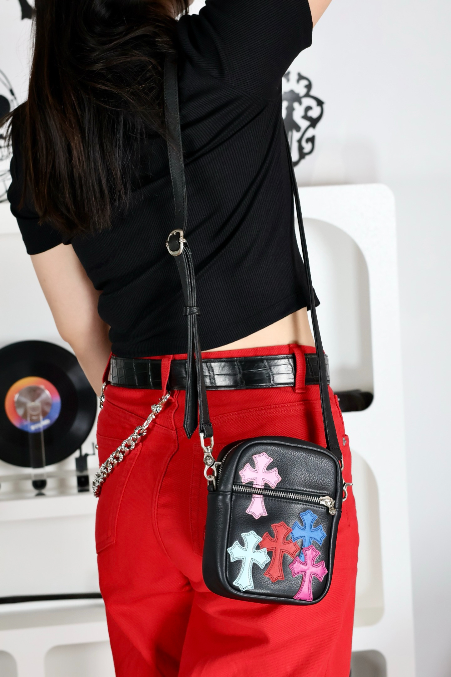 Chrome Hearts TAKA Color Patch Mini Crossbody 크롬하츠 타카 컬러 패치 미니 크로스바디 백 9