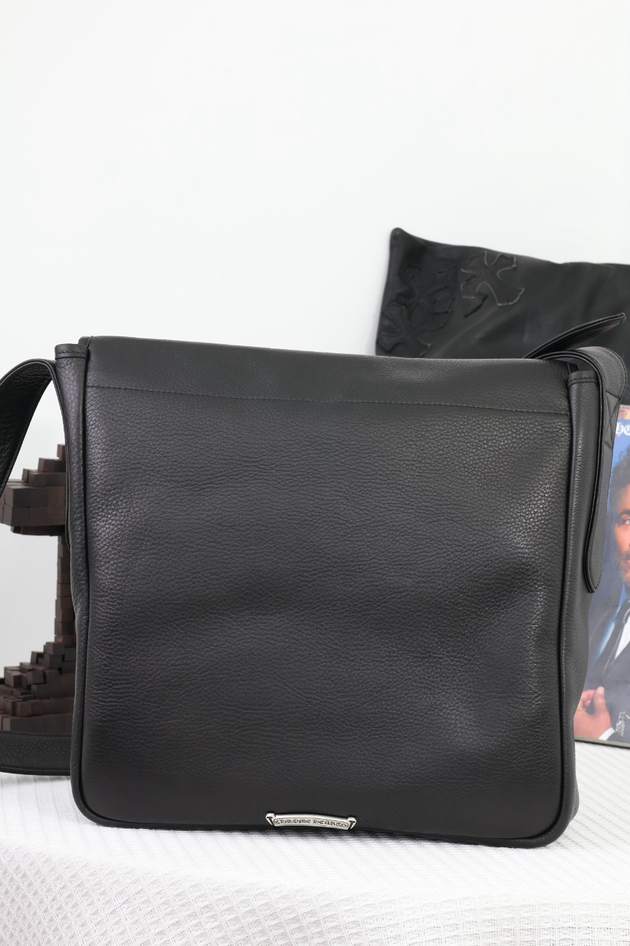 Chrome Hearts All Black Cross Embossed Shoulder Bag 크롬하츠 올블랙 크로스 엠보스 숄더백 14