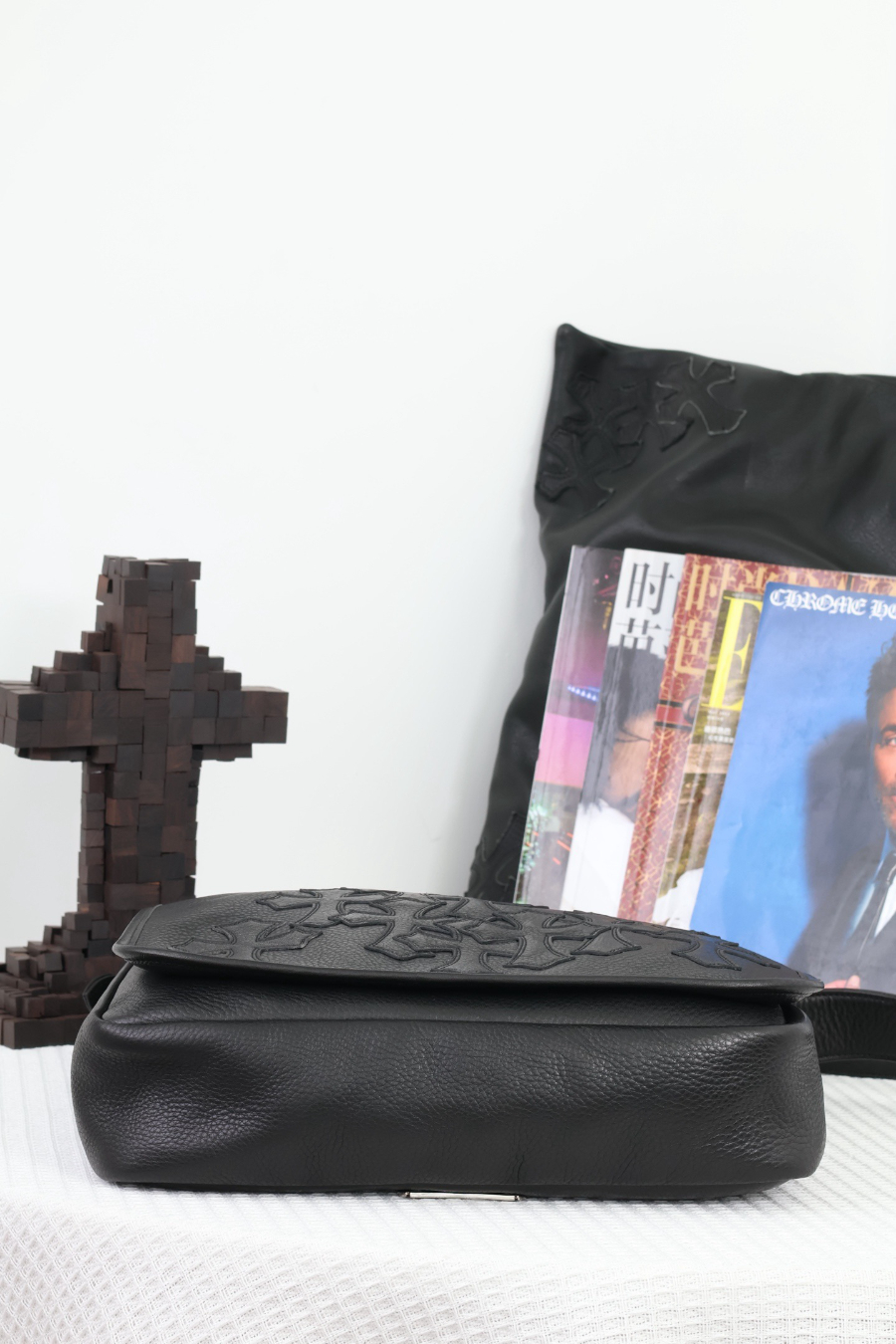 Chrome Hearts All Black Cross Embossed Shoulder Bag 크롬하츠 올블랙 크로스 엠보스 숄더백 15
