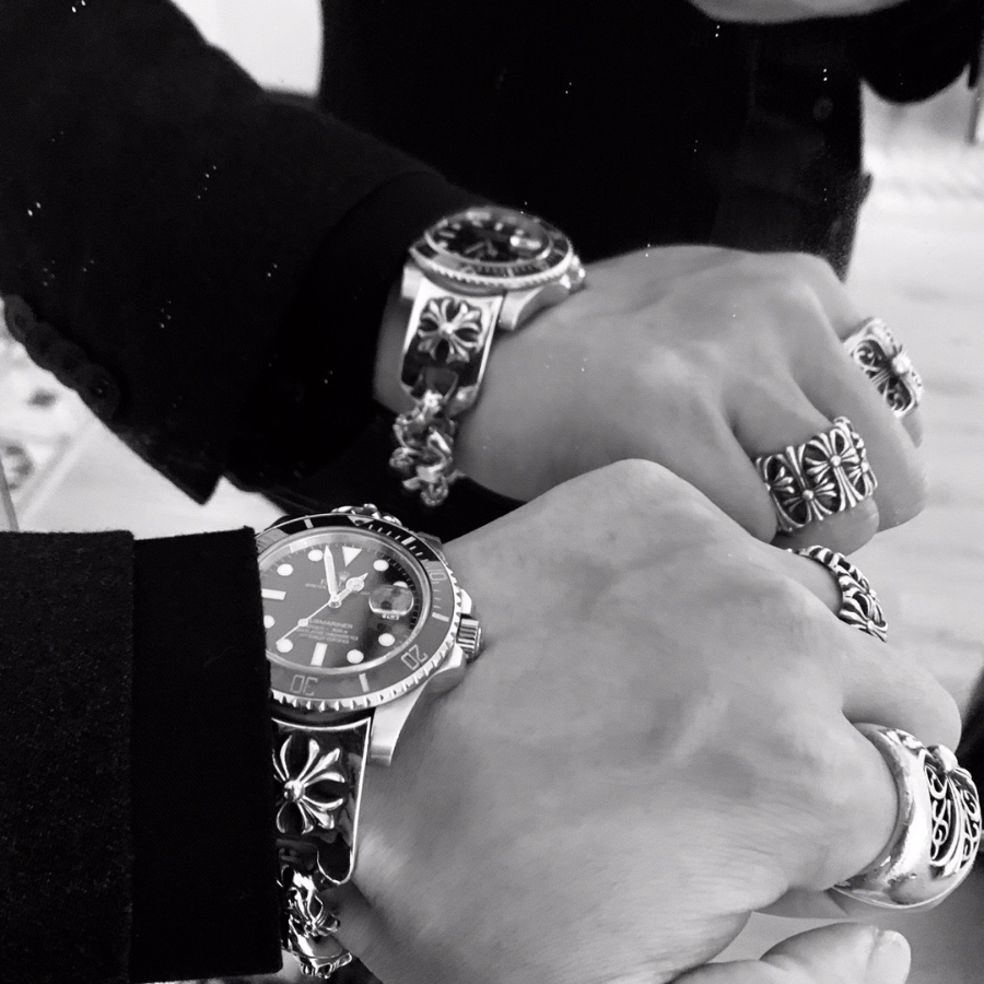 Chrome Hearts H045 Hook Floral Link Bracelet 크롬하츠 훅 플로럴 링크 브레이슬릿 1