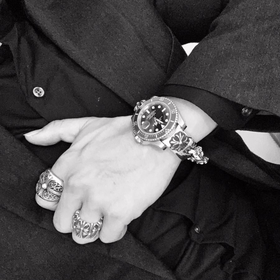 Chrome Hearts H045 Hook Floral Link Bracelet 크롬하츠 훅 플로럴 링크 브레이슬릿 2