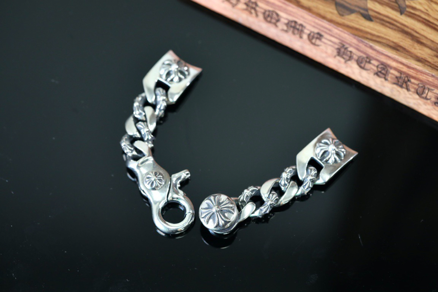 Chrome Hearts H045 Hook Floral Link Bracelet 크롬하츠 훅 플로럴 링크 브레이슬릿 11