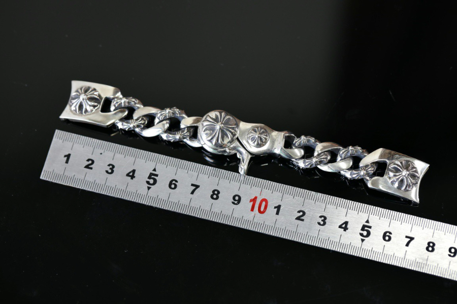 Chrome Hearts H045 Hook Floral Link Bracelet 크롬하츠 훅 플로럴 링크 브레이슬릿 17