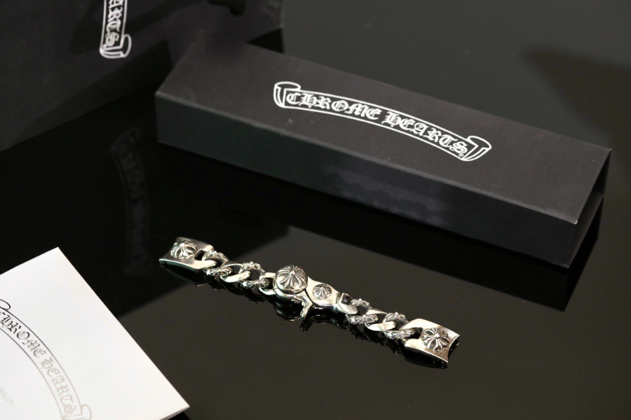 Chrome Hearts H045 Hook Floral Link Bracelet 크롬하츠 훅 플로럴 링크 브레이슬릿 19