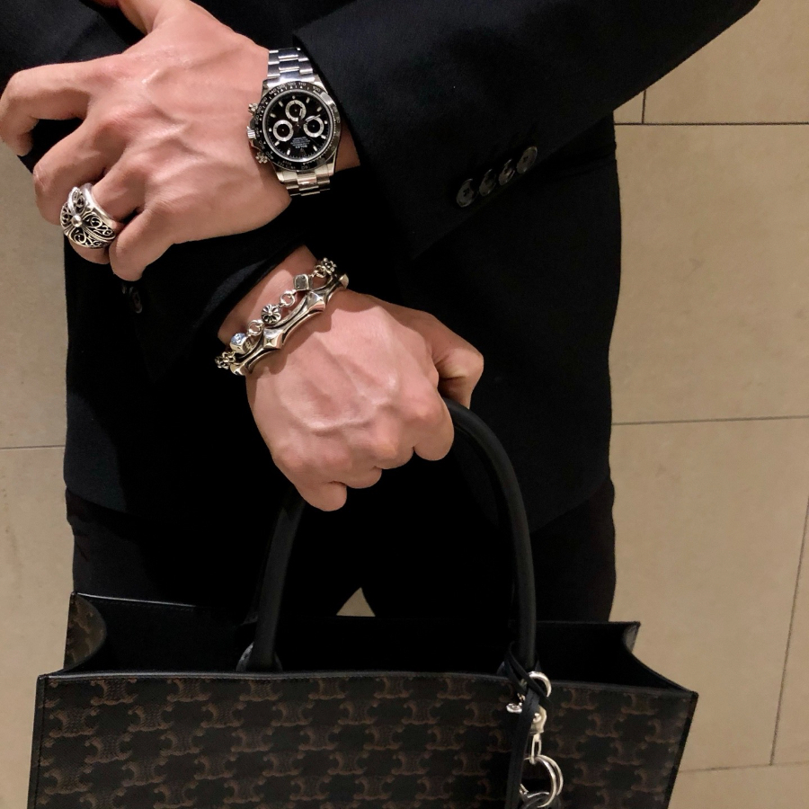 Chrome Hearts H072 Fishbone Open Cuff Bracelet 크롬하츠 피시본 오픈 커프 브레이슬릿 2