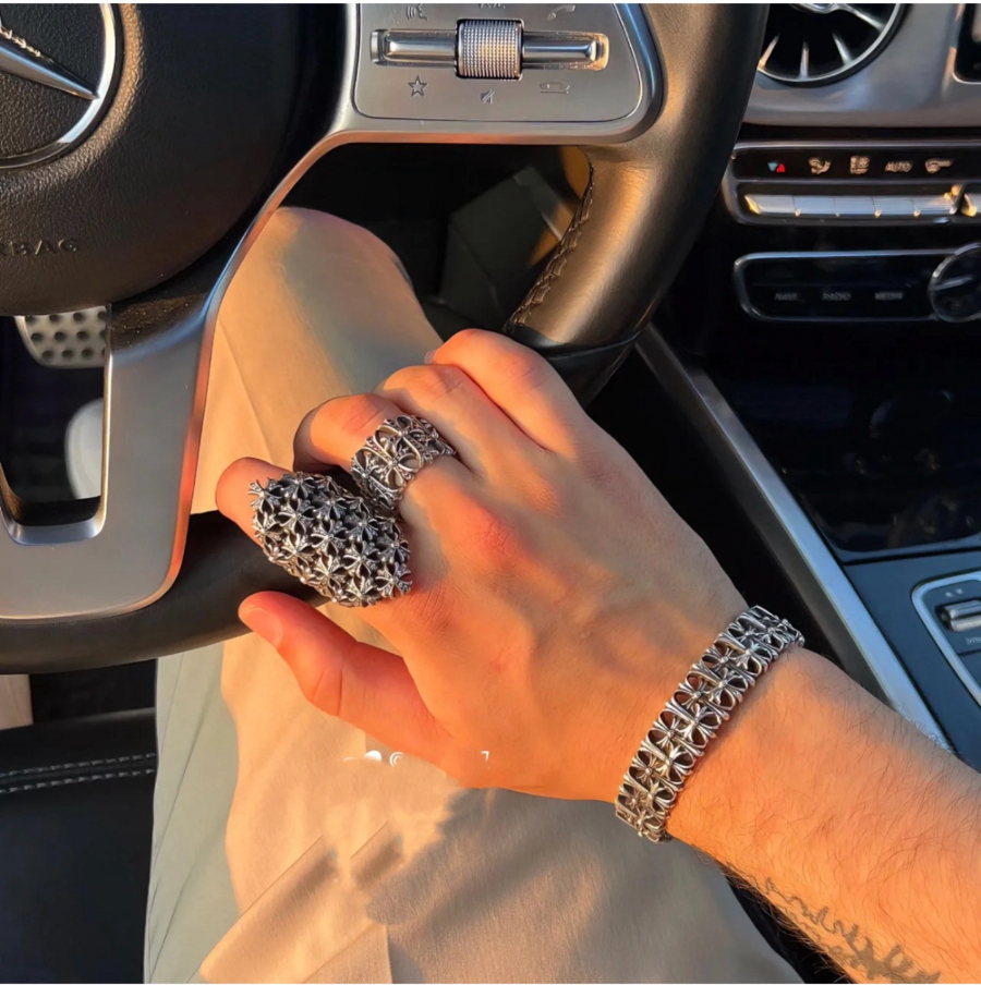 Chrome Hearts H019 Cross Cemetery Bangle Bracelet 크롬하츠 크로스 세메터리 뱅글 브레이슬릿 4