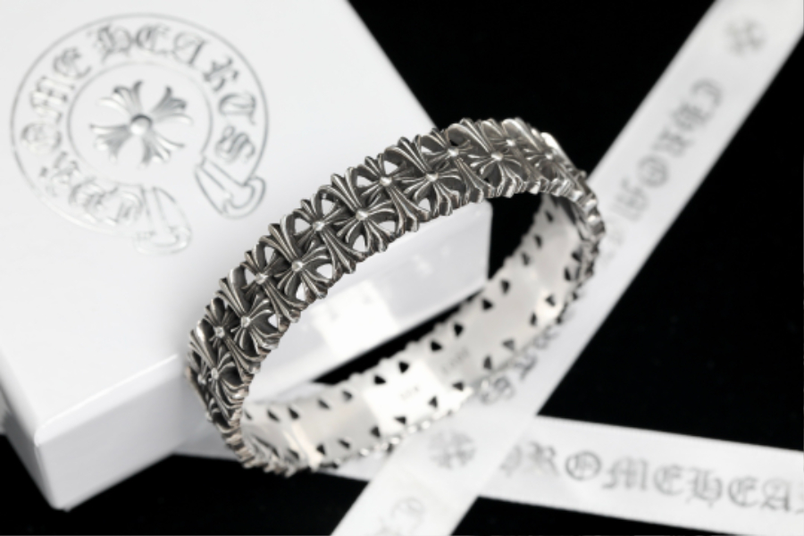 Chrome Hearts H019 Cross Cemetery Bangle Bracelet 크롬하츠 크로스 세메터리 뱅글 브레이슬릿 7