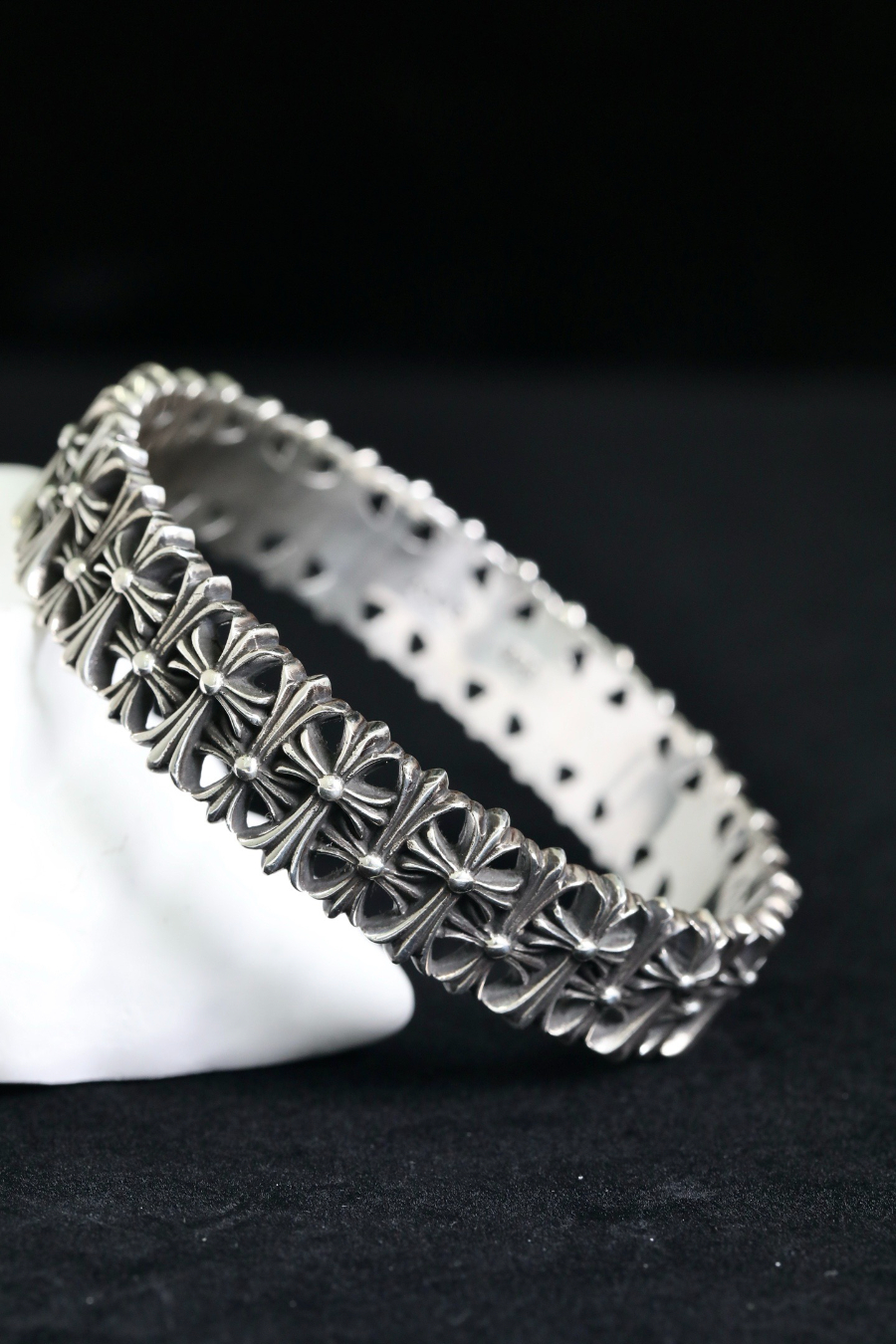 Chrome Hearts H019 Cross Cemetery Bangle Bracelet 크롬하츠 크로스 세메터리 뱅글 브레이슬릿 11