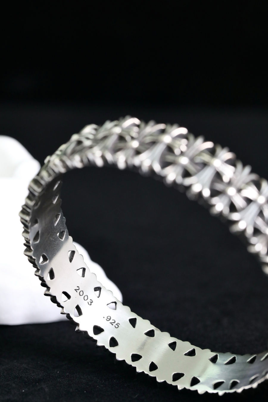 Chrome Hearts H019 Cross Cemetery Bangle Bracelet 크롬하츠 크로스 세메터리 뱅글 브레이슬릿 12