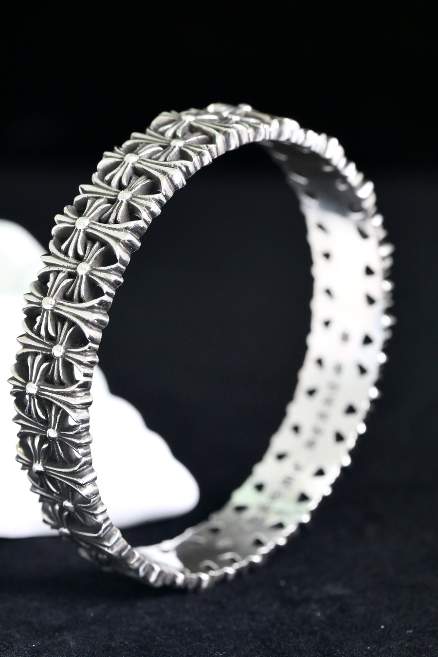 Chrome Hearts H019 Cross Cemetery Bangle Bracelet 크롬하츠 크로스 세메터리 뱅글 브레이슬릿 14