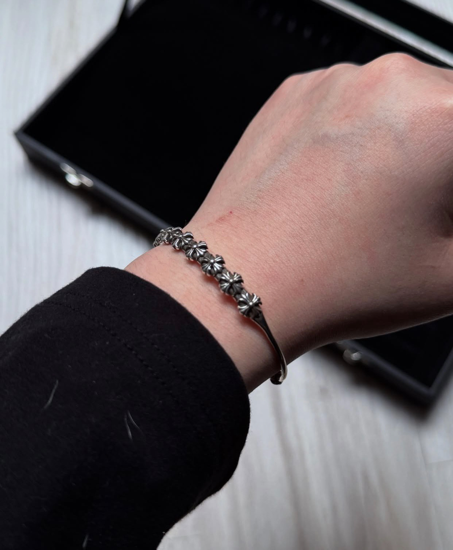 Chrome Hearts H042 Cross Open Cuff Bracelet 크롬하츠 크로스 오픈 커프 브레이슬릿 4