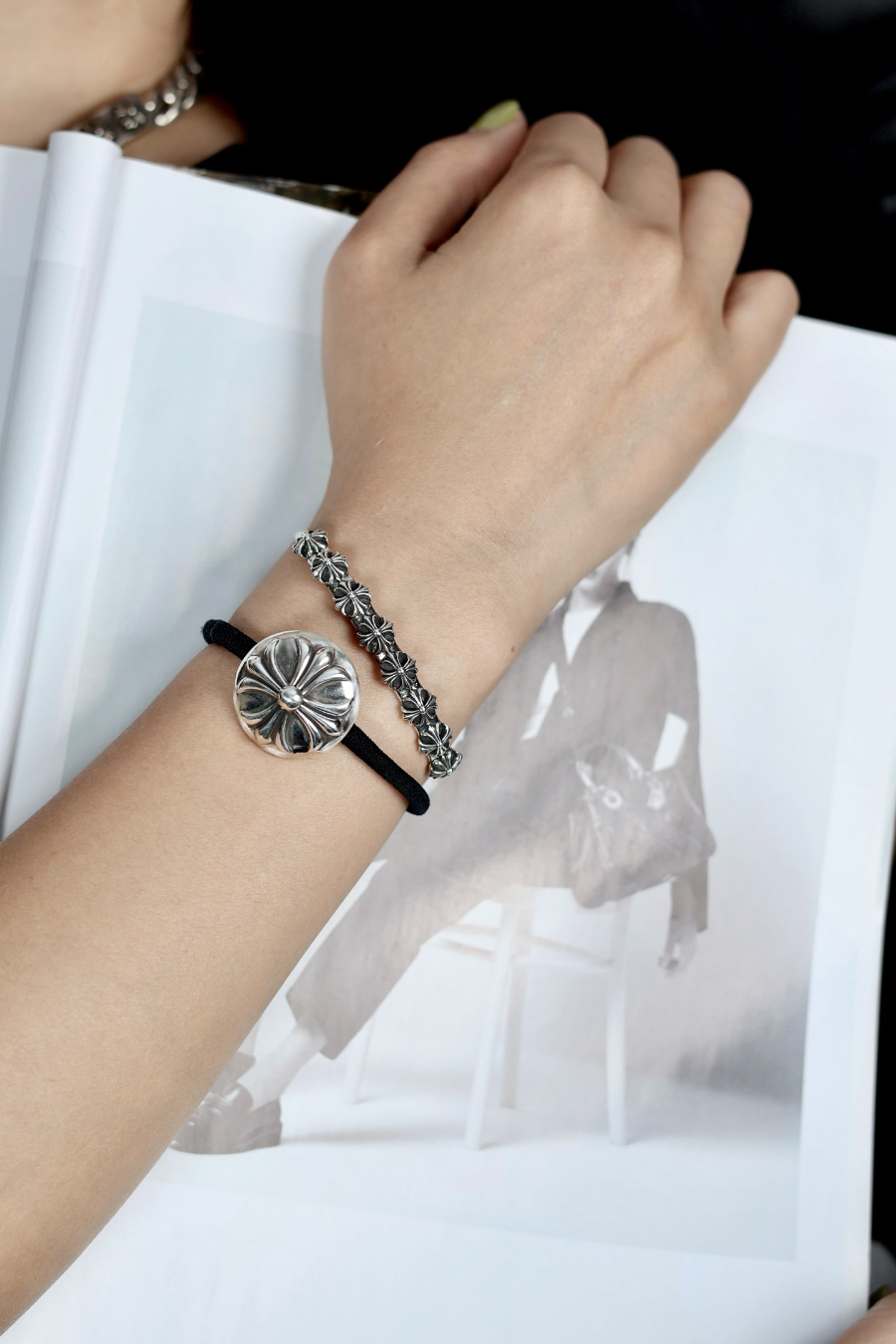 Chrome Hearts H042 Cross Open Cuff Bracelet 크롬하츠 크로스 오픈 커프 브레이슬릿 9