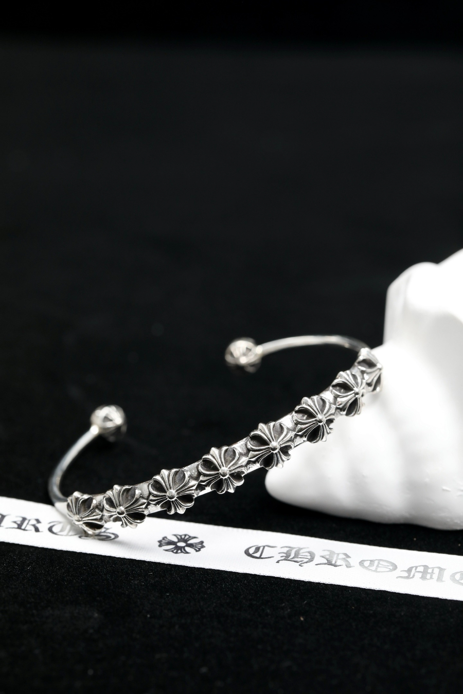 Chrome Hearts H042 Cross Open Cuff Bracelet 크롬하츠 크로스 오픈 커프 브레이슬릿 11
