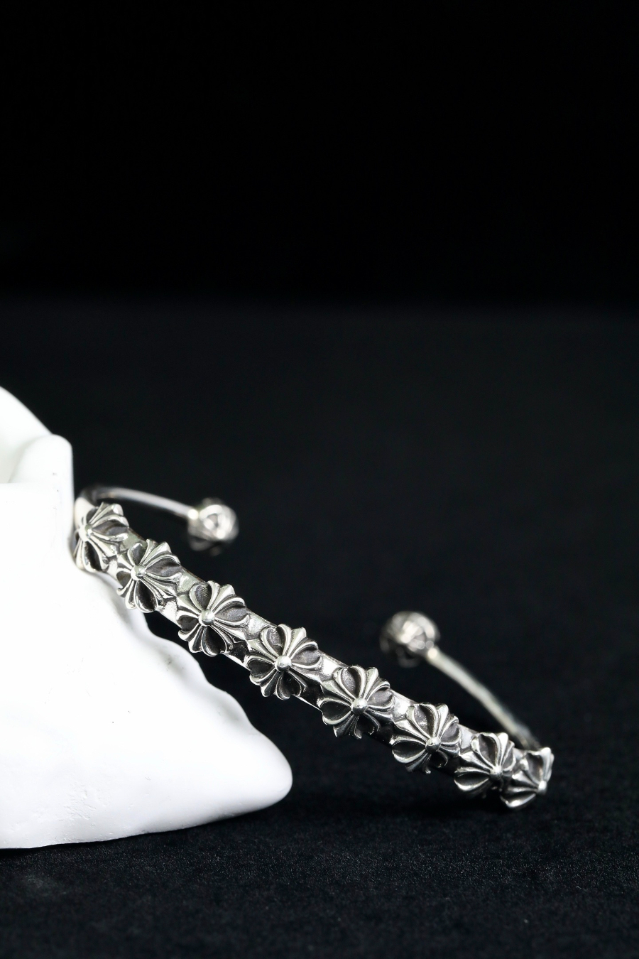 Chrome Hearts H042 Cross Open Cuff Bracelet 크롬하츠 크로스 오픈 커프 브레이슬릿 14