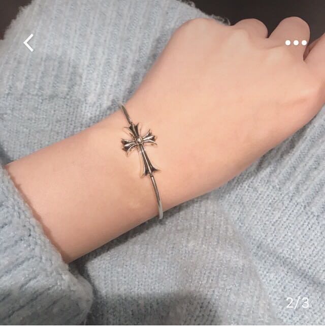 Chrome Hearts H009 Slim Cross Open Cuff Bracelet 크롬하츠 슬림 크로스 오픈 커프 브레이슬릿 7