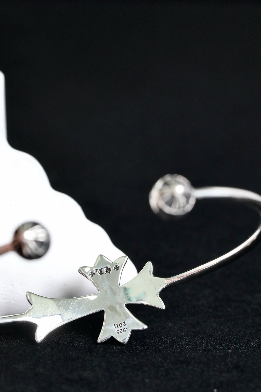 Chrome Hearts H009 Slim Cross Open Cuff Bracelet 크롬하츠 슬림 크로스 오픈 커프 브레이슬릿 15