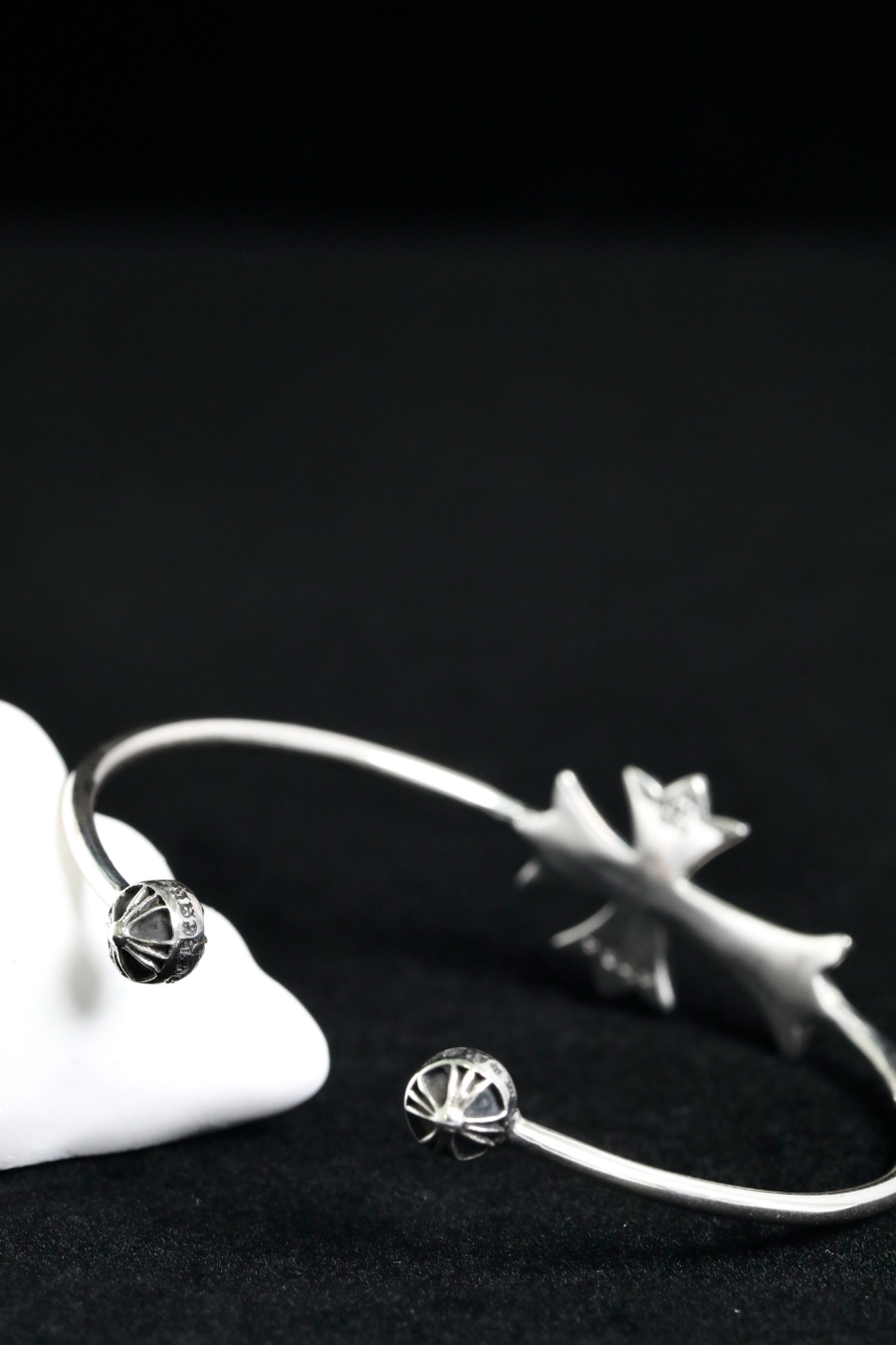 Chrome Hearts H009 Slim Cross Open Cuff Bracelet 크롬하츠 슬림 크로스 오픈 커프 브레이슬릿 16