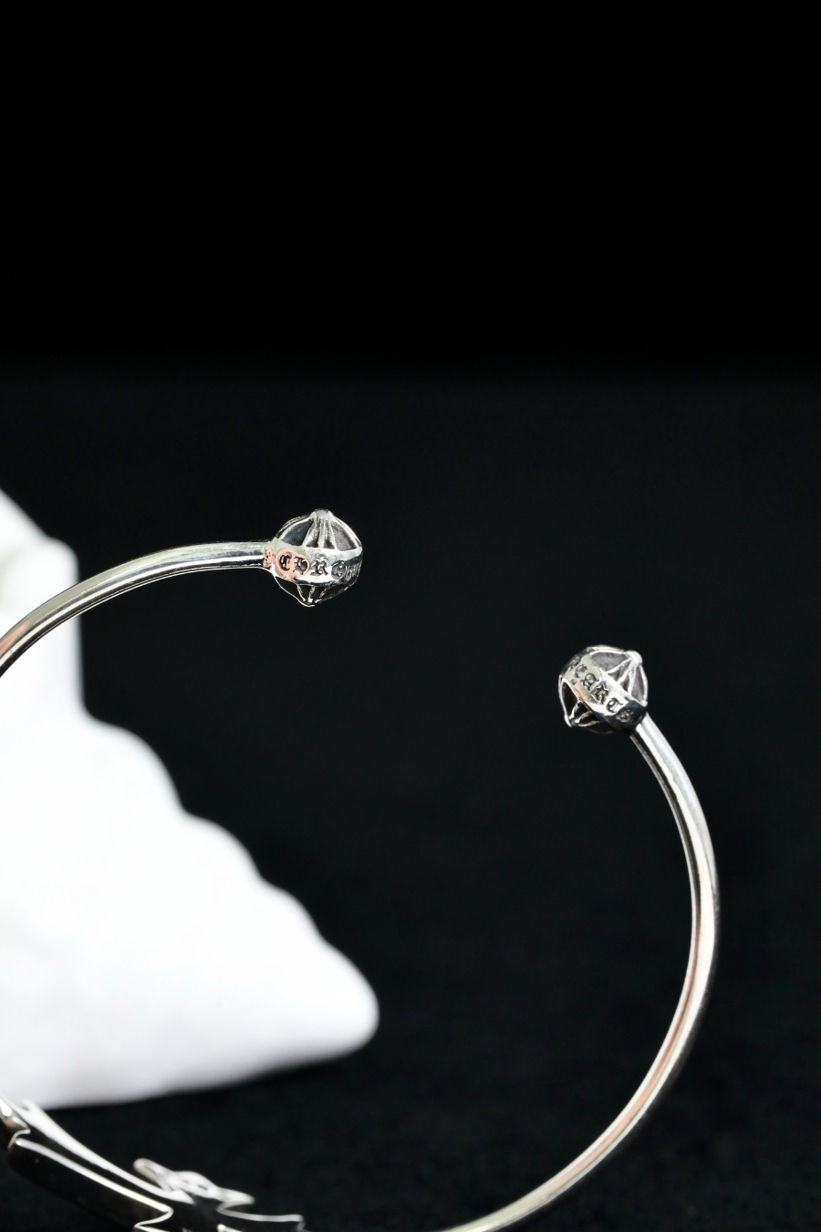 Chrome Hearts H009 Slim Cross Open Cuff Bracelet 크롬하츠 슬림 크로스 오픈 커프 브레이슬릿 17