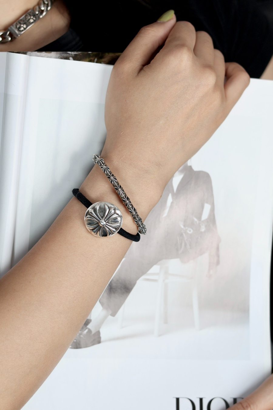 Chrome Hearts H010 Multi Cross Open Cuff Bracelet 크롬하츠 멀티 크로스 오픈 커프 브레이슬릿 9